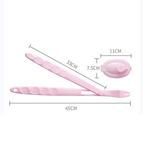 RUXMY Cuerpo Cepillo de baño Limpiar Varilla Doble Mango Largo Toalla de baño Bola de baño Cabello Suave Cepillo de Cabeza reemplazable Cómodo