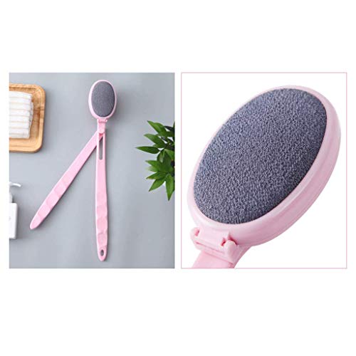 RUXMY Cuerpo Cepillo de baño Limpiar Varilla Doble Mango Largo Toalla de baño Bola de baño Cabello Suave Cepillo de Cabeza reemplazable Cómodo