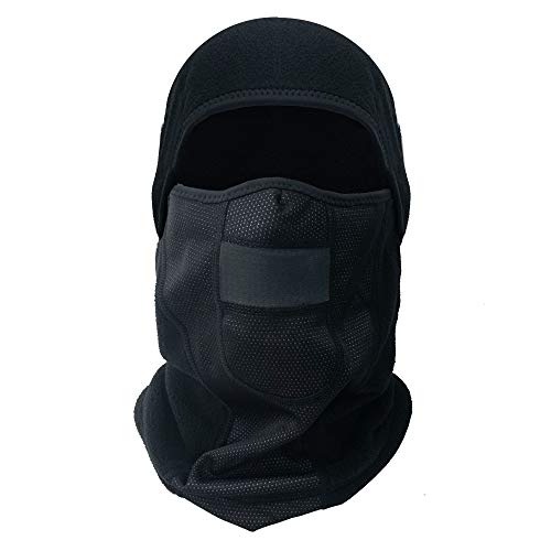 RUZER HELVENArmour v2 - Forro polar térmico extra cálido para deporte máscara de esquí ciclismo moto jogging nieve viento pasamontañas gorro capucha protección fría filtro de aire transpirable
