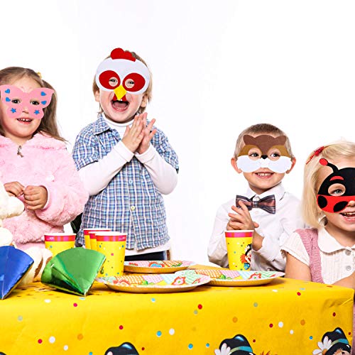 Rymall Mascaras Animales para Niños, 20 PCS Máscaras de Fiesta Máscaras de Cosplay Ideal para Festivales, Fiestas y El Regalo de Cumpleaños