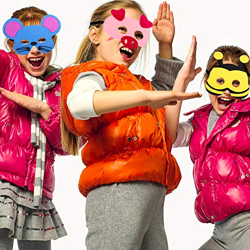 Rymall Mascaras Animales para Niños, 20 PCS Máscaras de Fiesta Máscaras de Cosplay Ideal para Festivales, Fiestas y El Regalo de Cumpleaños