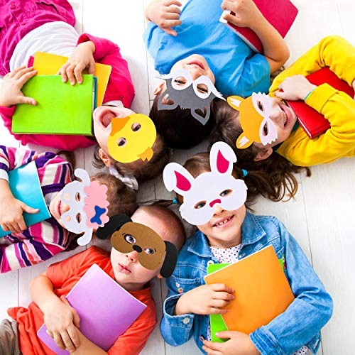 Rymall Mascaras Animales para Niños, 20 PCS Máscaras de Fiesta Máscaras de Cosplay Ideal para Festivales, Fiestas y El Regalo de Cumpleaños