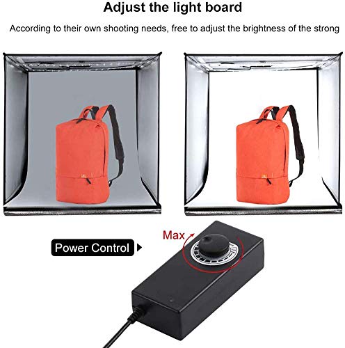 RZiioo Caja de luz para Estudio fotográfico Carpa de luz portátil LED 5500K Mini Kit de Carpa de Estudio de fotografía de 30W con 6 Fondos extraíbles,40cm