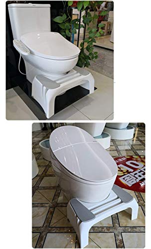 Rziioo Cuclillas WC Stool - Antideslizante Squatty IR al baño Cuarto de baño WC Taburete de Paso para los niños, Mujeres Embarazadas y Ancianos - Alivia el estreñimiento y distensión Abdominal,Azul