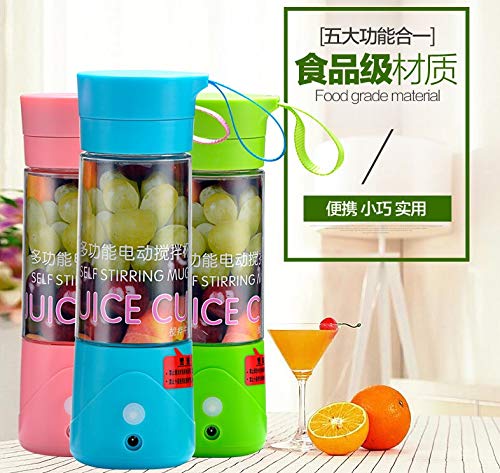 S-TROUBLE 380ML Multifuncional Portátil USB Recargable Eléctrico Exprimidor Vaso Extractor de Jugos Vegetal Fruta Licuadora Botella de Agua Grande