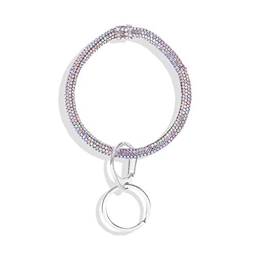 S-TROUBLE Llavero de Pulsera con Brillo de Diamantes de imitación, Llavero de aro Grande, Pulsera, joyería para Mujer