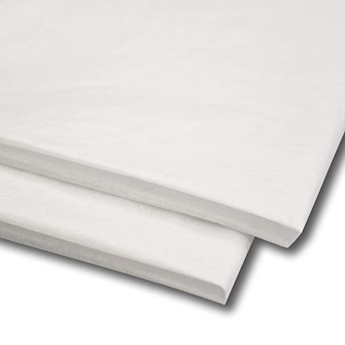 Sabco - Papel de seda, 100 hojas, papel de regalo, sin MG ni ácidos, tamaño de 50 x 75 cm, papel para envolver, decorativo y papel de corte para manualidades 20 x 30" blanco