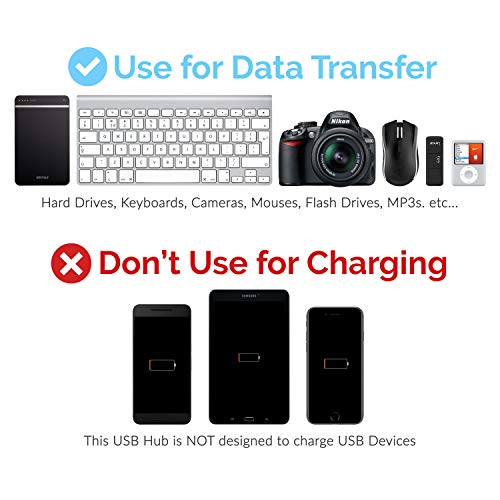 Sabrent Concentrador USB 3.0 con 4 Puertos con interruptores de alimentación Individuales y Leds (HB-UM43)