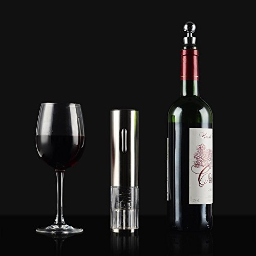 Sacacorchos Eléctrico - LOUISWARE Recargable Automático Abridor de Botellas de Vino, Acero Inoxidable Profesional Abrelatas de Vino Set con Cortador de Hoja