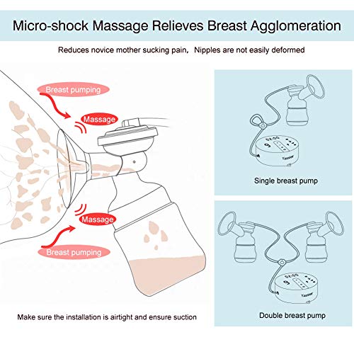 Sacaleches Eléctrico Recargable Portátil Extractor de Leche eléctrico con pantalla táctil LCD inteligente para Succión de Leche Materna y Masaje de Senos