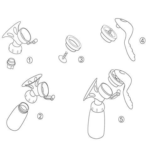 Sacaleches Extractor de Leche Manual Portátil
