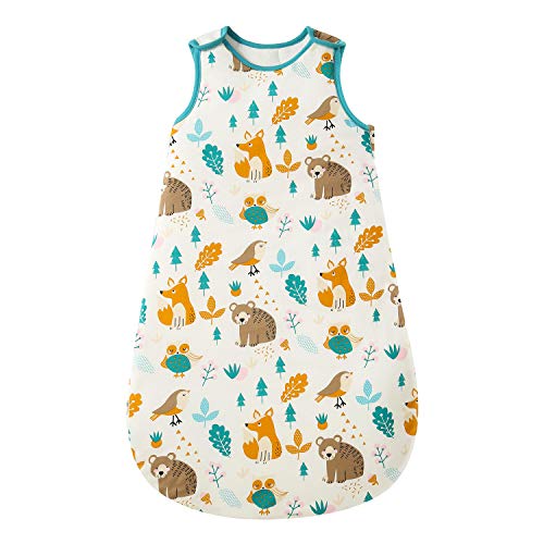 Saco de dormir para bebé de invierno, 2,5 tog, 100 % algodón, diferentes tamaños, desde el nacimiento hasta la edad de 18 meses, para todo el año (mundo animal, 6-12 meses)