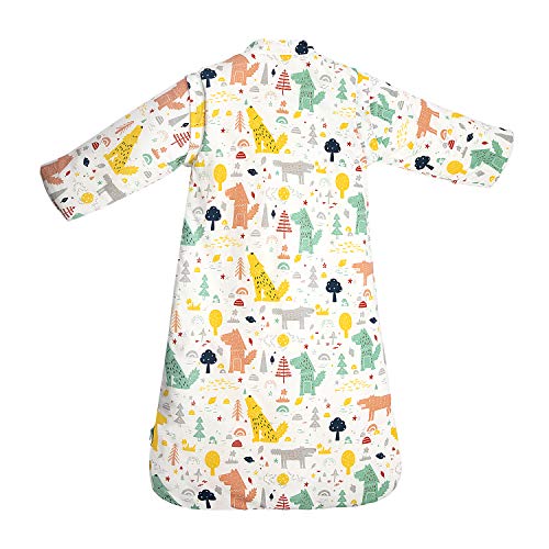 Saco de dormir para bebé de invierno, saco de dormir para niños, 3,5 tog, saco de dormir de algodón bio, diferentes tamaños desde el nacimiento hasta los 4 años verde Grünerwald Talla:L/24-48Monate