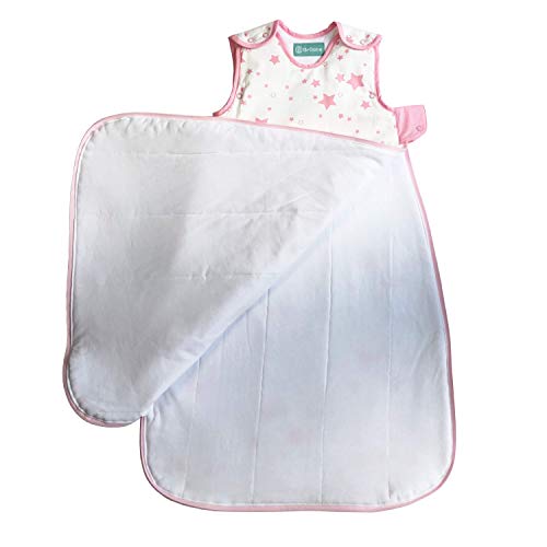 Saco de dormir para bebés de tog 2,5 Be Babe | 0-6 meses | Saco de dormir para recién nacidos, bebé niñas | Doble cremallera | Mantas envolventes para cunas, camas y viajes | Rosa Centelleeante