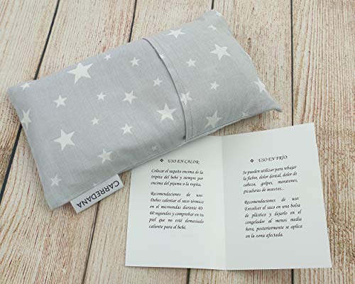 Saco térmico anti-cólicos bebé. (Estrella gris)