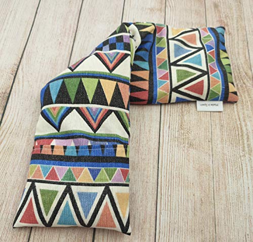 Saco térmico cervical de semillas de trigo con funda lavable 50x16cm (Delta multicolor)