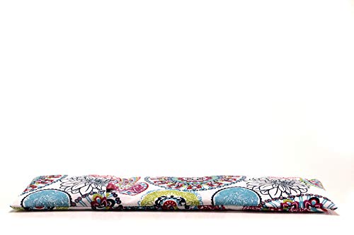 Saco Térmico de Semillas aroma Lavanda, Azahar o Romero tejido Flores Multicolor (Lavanda, M (50 x 15 CM) Con Funda)