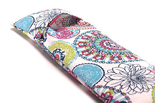 Saco Térmico de Semillas aroma Lavanda, Azahar o Romero tejido Flores Multicolor (Lavanda, M (50 x 15 CM) Con Funda)