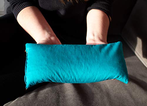 Saco Térmico de Semillas de Trigo y Lavanda para Frío y Calor en Microondas | Saquito Térmico | Bolsa de Semillas (Turquesa)