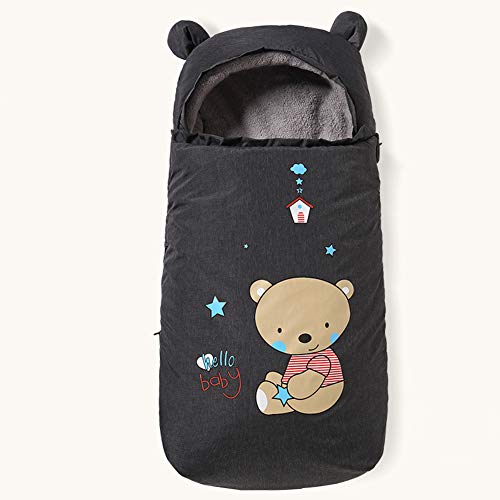 Sacos de Abrigo Carritos Universal Saco de Silla Invierno Térmica Windproof Elegante 90 x 45 cm para Todos Cochecito Silla de Paseo Sillas de Coche (Negro)