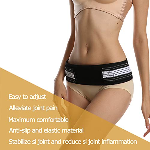 sacroiliac SI cinturón de cadera para mujeres y hombres,alivia la ciática,pélvica,dolor de espalda baja y pierna,estabiliza la articulación SI,transpirable,antideslizante,estabiliza la compresión