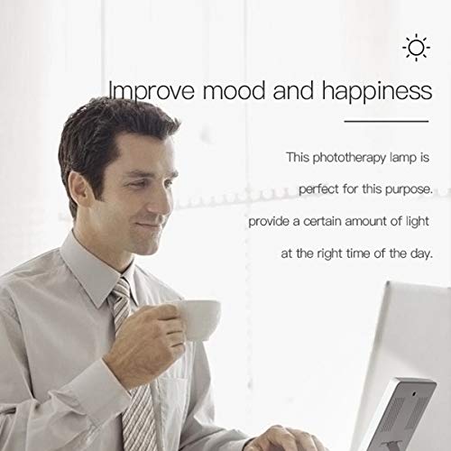SAD Lamp, L1 Portable Light Therapy Lamp, SAD Luce 10000 Lux Lamp, 6 Types Timer Function / 3 Levels Of Regulation And Continuous Dimmer/Touch Control, White
