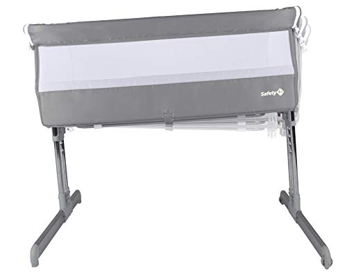 Safety 1st Calidoo Cuna Colecho e Cuna de viaje 2 en 1, regulable en altura y reclinable, plegado fácil, colchon cuna incluido, color Warm grey