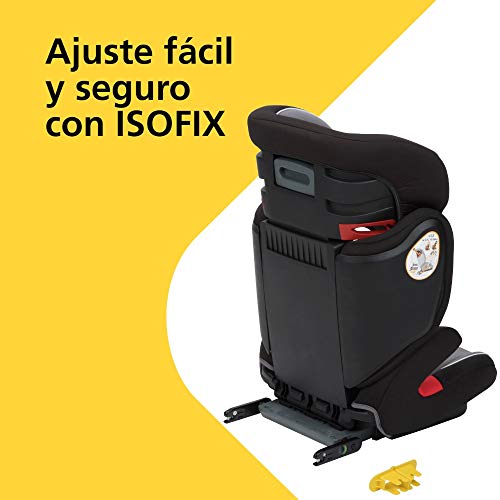 Safety 1st Road Fix Silla Coche Grupo 2 3 Isofix, crece con el niño 3- 12 años (15-36 kg), Protección lateral segura, Ajuste fácil y seguro, color Hot Grey