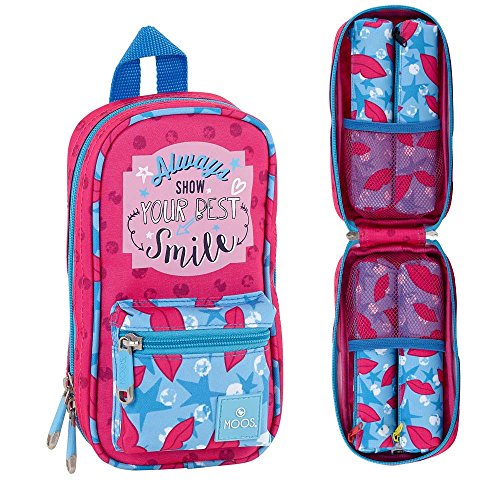 Safta Neceser Con 4 Estuches Moos "Lips" Oficial 120x50x230mm