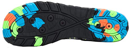 SAGUARO Escarpines Zapatos de Agua Calzado Playa Zapatillas Deportes Acuáticos para Buceo Snorkel Surf Natación Piscina Vela Mares Rocas Río para Hombre Mujer (Verde,44 EU)