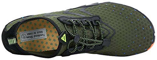 SAGUARO Escarpines Zapatos de Agua Calzado Playa Zapatillas Deportes Acuáticos para Buceo Snorkel Surf Natación Piscina Vela Mares Rocas Río para Hombre Mujer (Verde,44 EU)