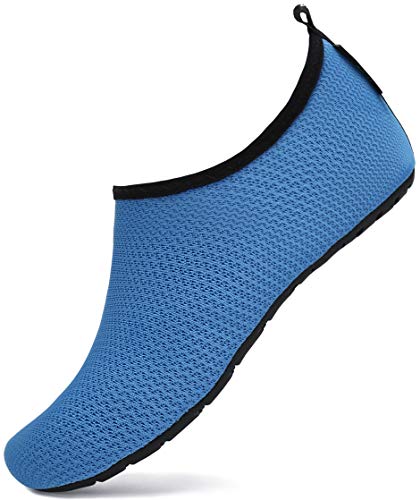 SAGUARO Niños Niñas Zapatos de Agua Mar y Deportes Acuáticos Secado Rápido Natación Zapatos Zapatillas de Agua de Playa Surf Escarpines de Verano Piscina,True Azul 20/21 EU