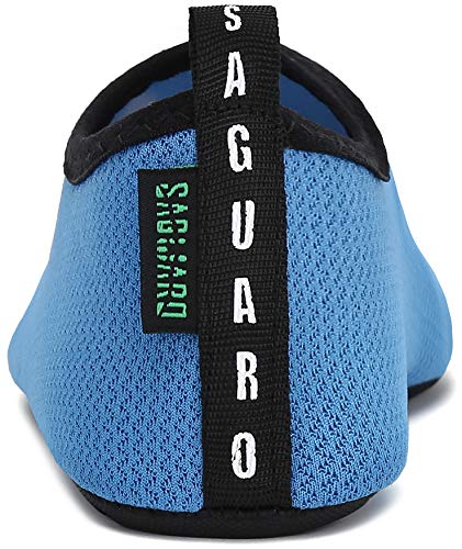 SAGUARO Niños Niñas Zapatos de Agua Mar y Deportes Acuáticos Secado Rápido Natación Zapatos Zapatillas de Agua de Playa Surf Escarpines de Verano Piscina,True Azul 20/21 EU