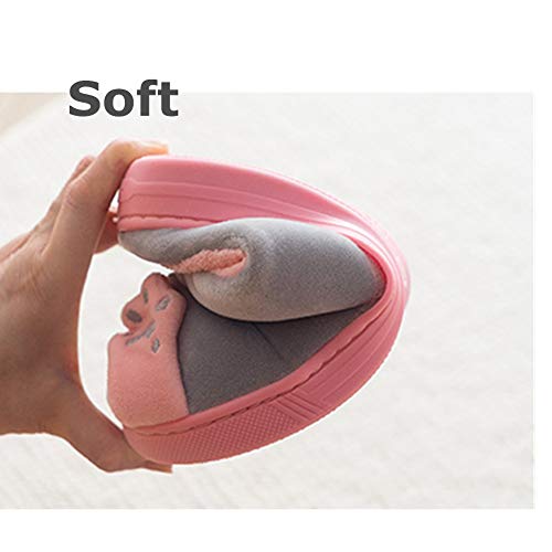 SAGUARO Otoño Invierno Zapatillas Interior Casa Caliente Slippers Suave Algodón Zapatilla Mujer Hombres Animados Pareja Zapatos Calzado, 39/40 EU=40/41 CN Rosa