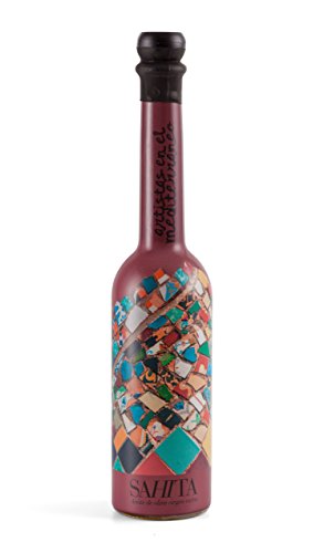 Sahita Estuche Artistas Mediterráneo Edición Trencadiís | Aceites de Artistas en el Mediterráneo, Pack Gastronómico 4 Sabores, Arbequina, Hojiblanca, Morisca y Picual, 4 x 100 ml
