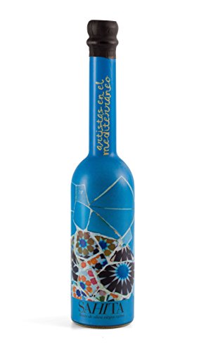 Sahita Estuche Artistas Mediterráneo Edición Trencadiís | Aceites de Artistas en el Mediterráneo, Pack Gastronómico 4 Sabores, Arbequina, Hojiblanca, Morisca y Picual, 4 x 100 ml