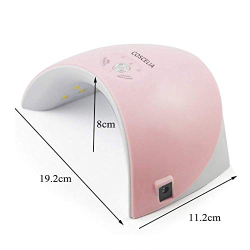 Saint-Acior Accesorio de Manicura Pedicura 10pcs Kit Uñas Esmalte Semipermanente de Uñas en Gel Soak off 8ml Nail Dryer 36W UV/LED Secador de Uñas Lámpara Uñas Top Coat Base Coat Nail Art