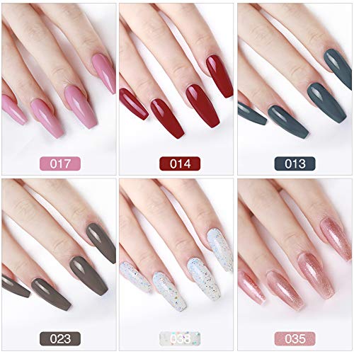 Saint-Acior Kit Uñas de Gel 20PCS Esmalte Semipermanente Soak-off 8ml UV/LED Lámpara 36W Secador de Uñas Primer Uñas Top Coat Base Coat Kit para Manicura Pedicura