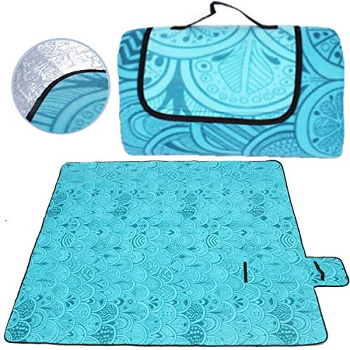 SaiXuan Manta de Picnic, Alfombra para Camping, Impermeable, Plegable,200 x 200cm XXL Manta de Picnic Manta para Playa Extra Grande Camping Plegable Impermeable con fácil Llevar
