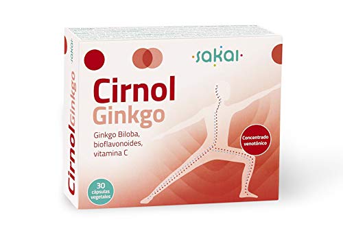 Sakai – Cirnol Ginkgo, Complemento alimenticio a base de polvo y extracto titulado de Ginkgo Biloba, Bioflavonoides y Vitamina C