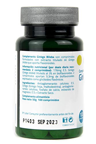Sakai – Ginkgo Biloba – Favorece la concentración y el rendimiento– Ayuda a la memoria- Mejora la circulación – Evita el cansancio mental - Extracto titulado en bioflavonoides