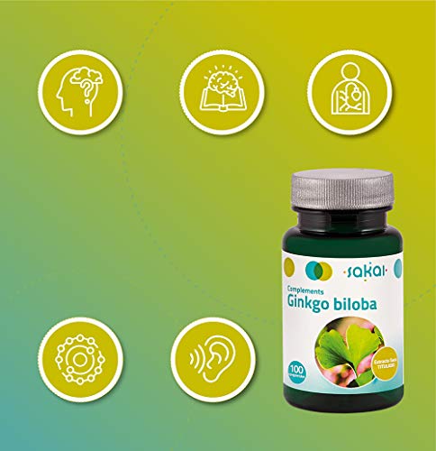 Sakai – Ginkgo Biloba – Favorece la concentración y el rendimiento– Ayuda a la memoria- Mejora la circulación – Evita el cansancio mental - Extracto titulado en bioflavonoides