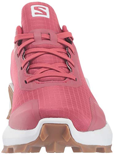 Salomon ALPHACROSS GTX W, Zapatillas de Trail Running para Mujer, Rojo (Garnet Rose/White/Gum1a), 40 EU