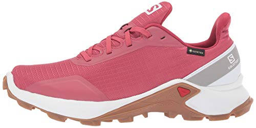 Salomon ALPHACROSS GTX W, Zapatillas de Trail Running para Mujer, Rojo (Garnet Rose/White/Gum1a), 40 EU
