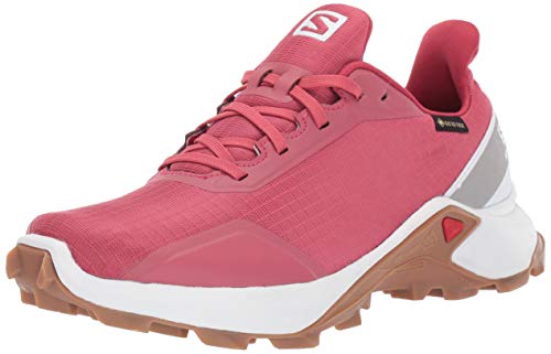 Salomon ALPHACROSS GTX W, Zapatillas de Trail Running para Mujer, Rojo (Garnet Rose/White/Gum1a), 40 EU