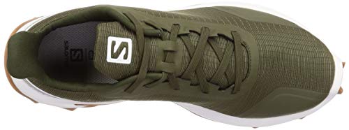 Salomon Alphacross, Zapatillas de Trail Running para Hombre, Verde Grape Leaf White Gum1a, 44 EU