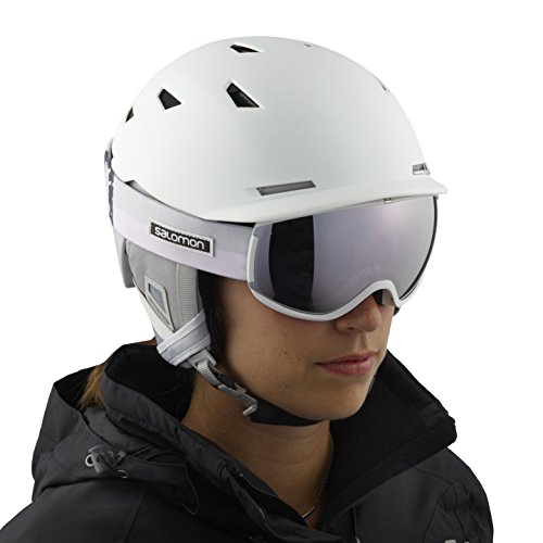 Salomon, IVY, Máscara de esquí de mujer, Blanco (White Flower)/Universal Super White, L40517500