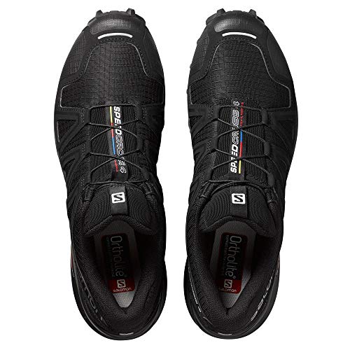 Salomon Speedcross 4, Zapatillas de Trail Running para Hombre, Negro (Black/Black/Black Metallic), 47 1/3 EU