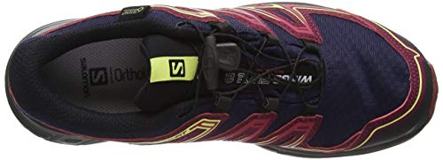 Salomon Wings Flyte 2 GTX W, Zapatillas de Running para Asfalto para Mujer, Azul (Evening Blue/Beet Red/Sunny Lime Evening Blue/Beet Red/Sunny Lime), 36 2/3 EU
