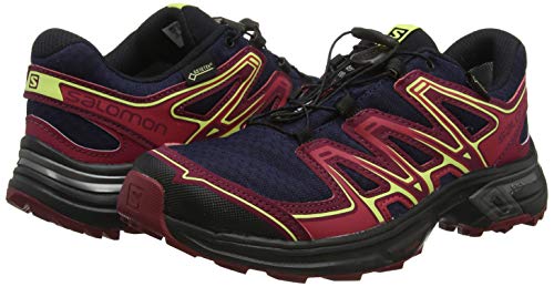 Salomon Wings Flyte 2 GTX W, Zapatillas de Running para Asfalto para Mujer, Azul (Evening Blue/Beet Red/Sunny Lime Evening Blue/Beet Red/Sunny Lime), 36 2/3 EU